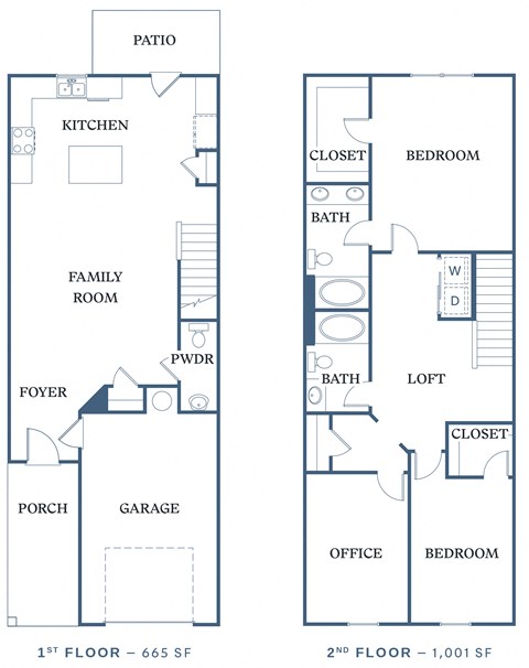 a floor plan of a two bedroom apartment
